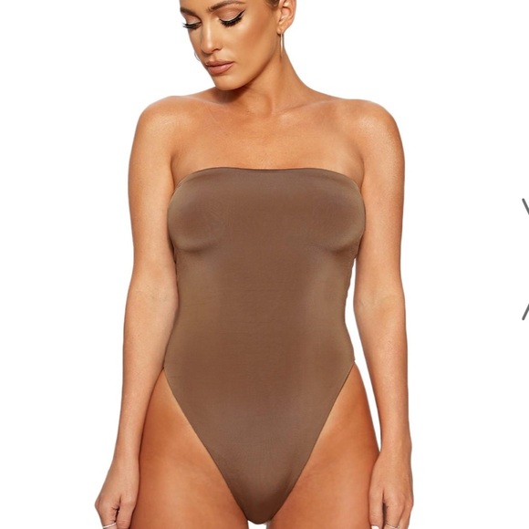 naked wardrobe Other - Naked Wardrobe strapless monokini bodysuit combo